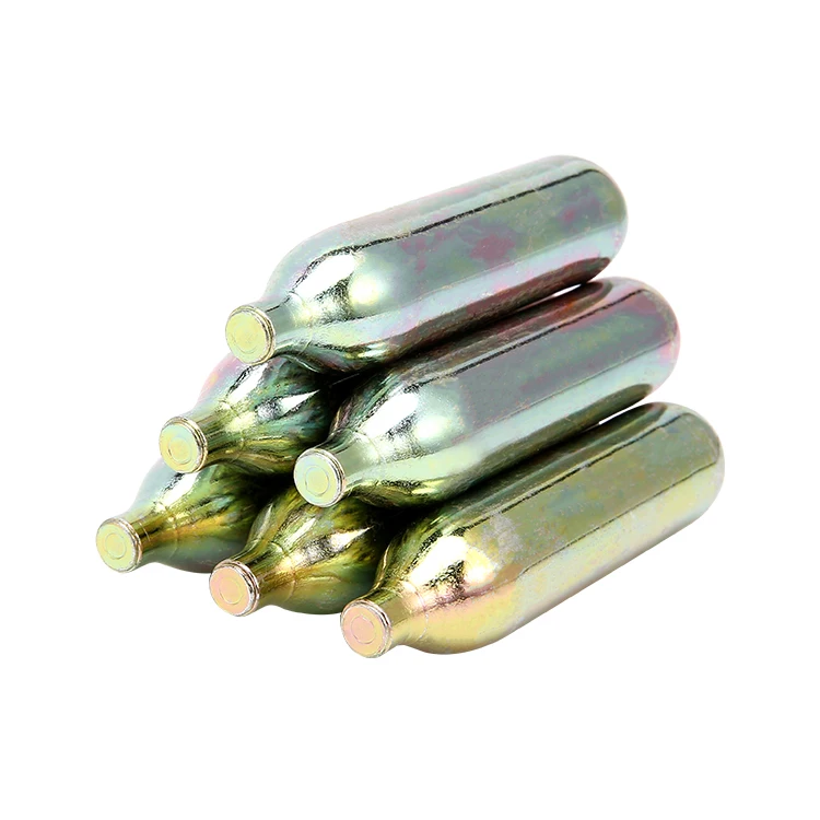 2021 Hot Sale Wholesale Steel Material Thread 21ml Co2 Cartridge Portable Good Sealing Gas Cylinder For Bike Tire Inflate