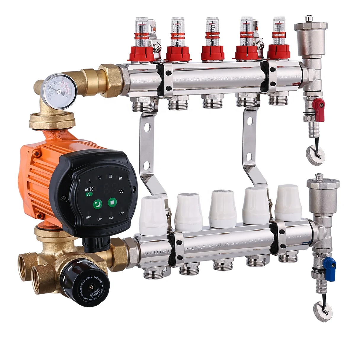 Manifold pump system unit for water pipe manifold system underfloor heating mixing valve good quality