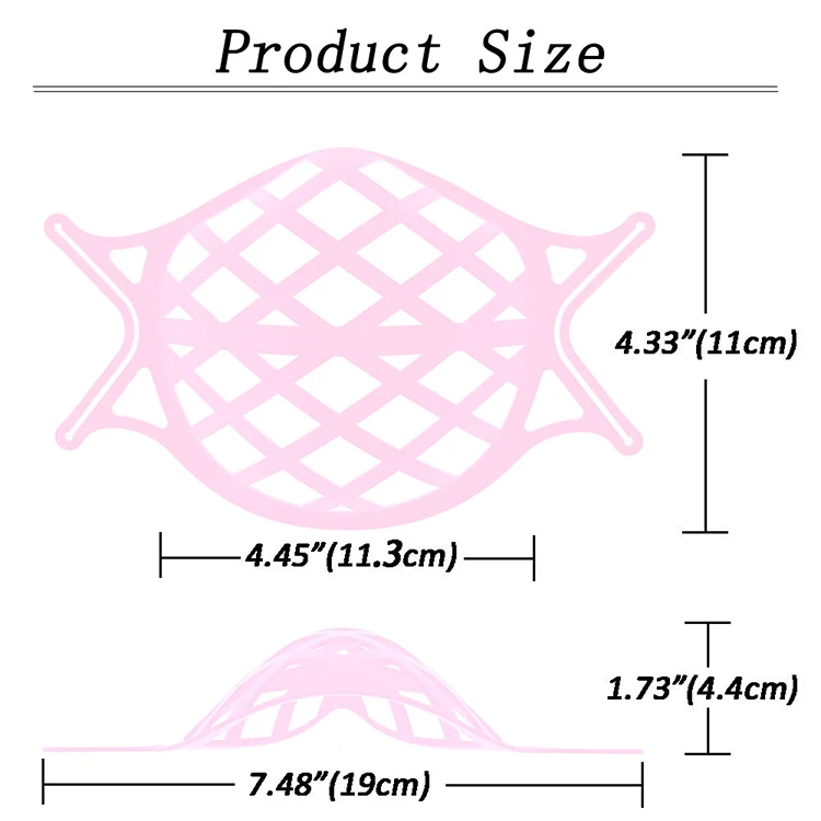 Amazon Hot selling Cheap Washable Reusable 3D Face Cover Silicone Mask Bracket Inner Support Frame Holder for Breathing
