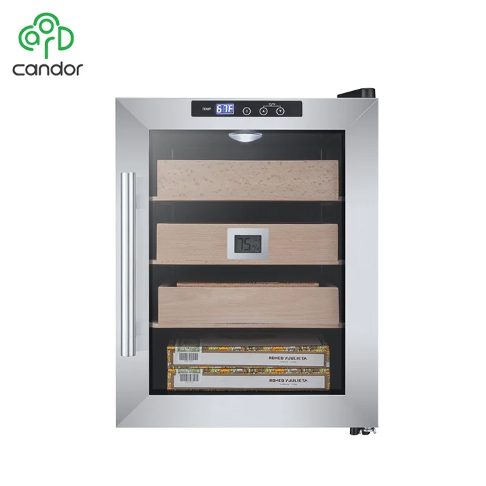 Candor custom quality design hygroscope built in the shelf 30 liter 250pcs luxury cigar cabinet humidor for dubai