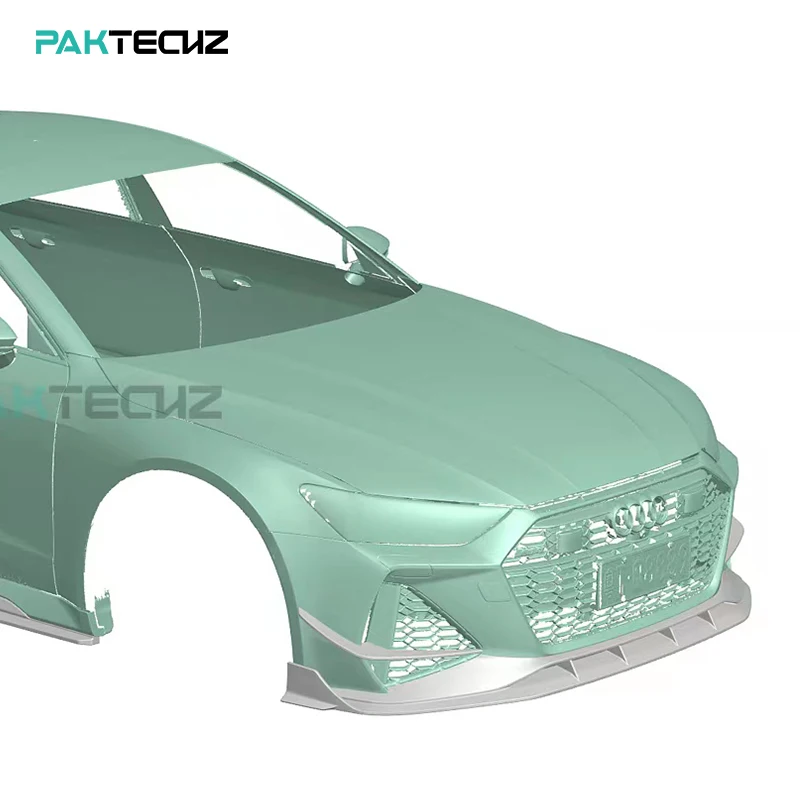 Paktechz Prepreg Carbon Fiber Tuning Parts Bodykit Front Canards for Audi RS6 RS7 C8 Ver1