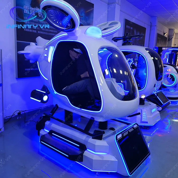 New Vr Helicopter Simulator Double Seats Machine Commercial  9D Cinema Gaming VR Virtual Reality Flight Plane Factory Direct