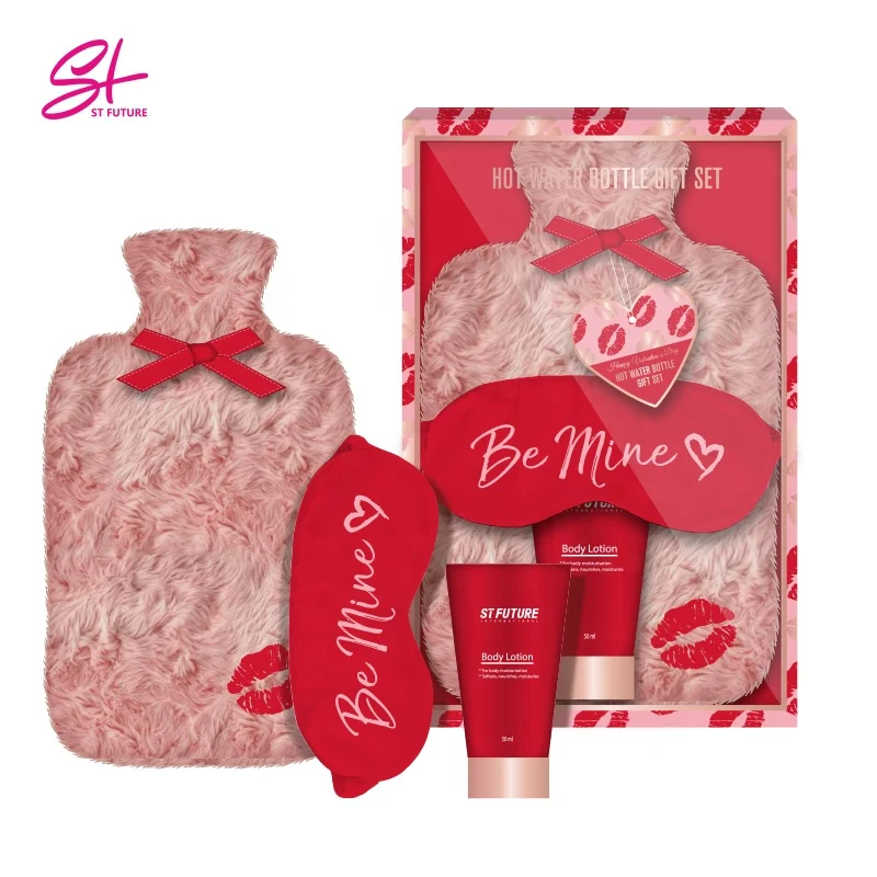  St Future Gorgeous Design Gift Set With Fluffy Hot Water Bottle/Eye Mask/ 50ml Body Lotion For