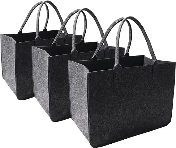 Hot sale felt bag custom felted fabrics tote bag eco friendly shopping bag