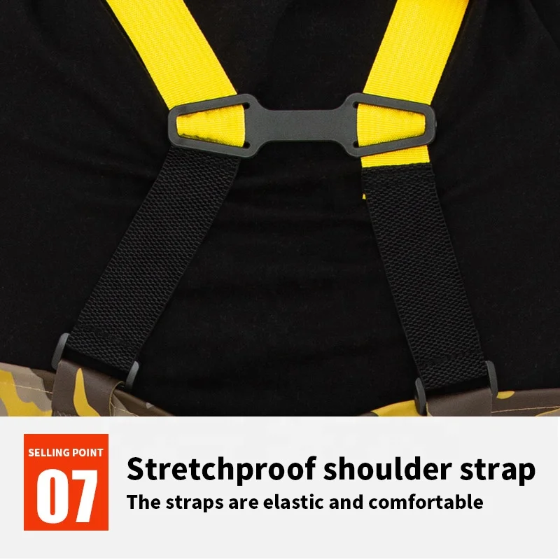 Fishing jumpsuit high quality yellow camouflage wholesale neoprene waterproof breathable PVC fly fishing waders chest waders
