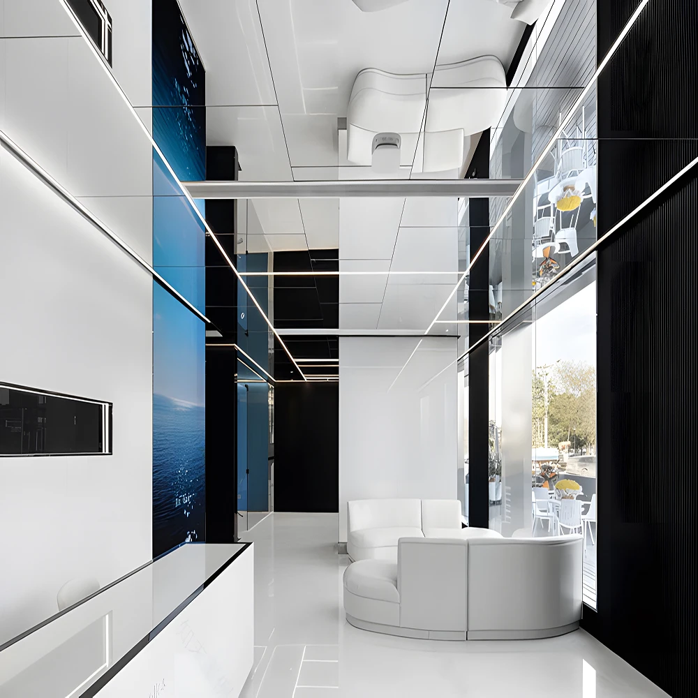 Bamboo charcoal wood veneer wall panel