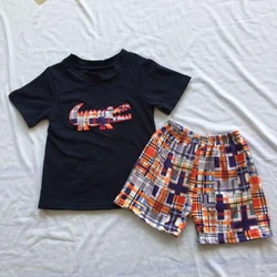 Новинка 2022, модная детская одежда, комплекты одежды для мальчиков с вышивкой