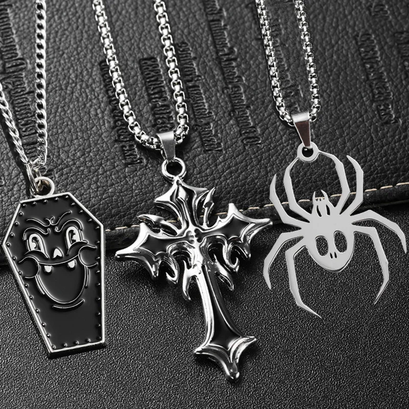 Design Your Own Custom Lase Cut Necklace Pendant Logo Stainless Steel Necklace Metal Cool Charm Pendant chain For Men Women