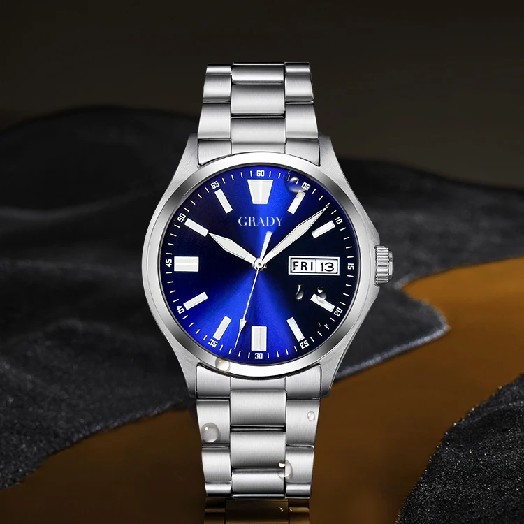 Factory Wholesale Reloj Hombre Stainless Steel 5ATM Water Resistant Luxury Business Men Bracelet Watches