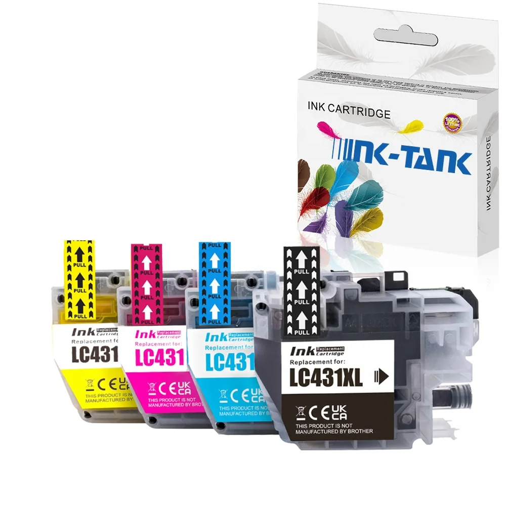 INK-TANK LC431 LC432 LC432XL LC-432XL LC-432 премиум цвета Совместимый струйный картридж с чернилами для принтера фирмы Brother
