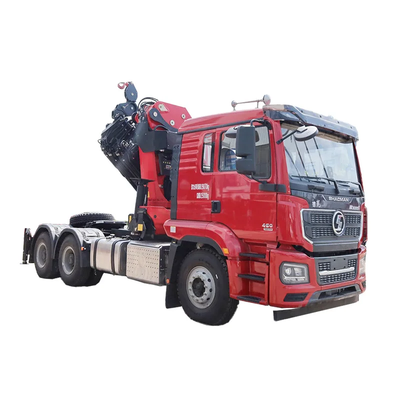 Shacman M3000 6x4 Tractor Truck Mounted with 35 Ton Foldable Crane Heavy Crane Truck for Sale