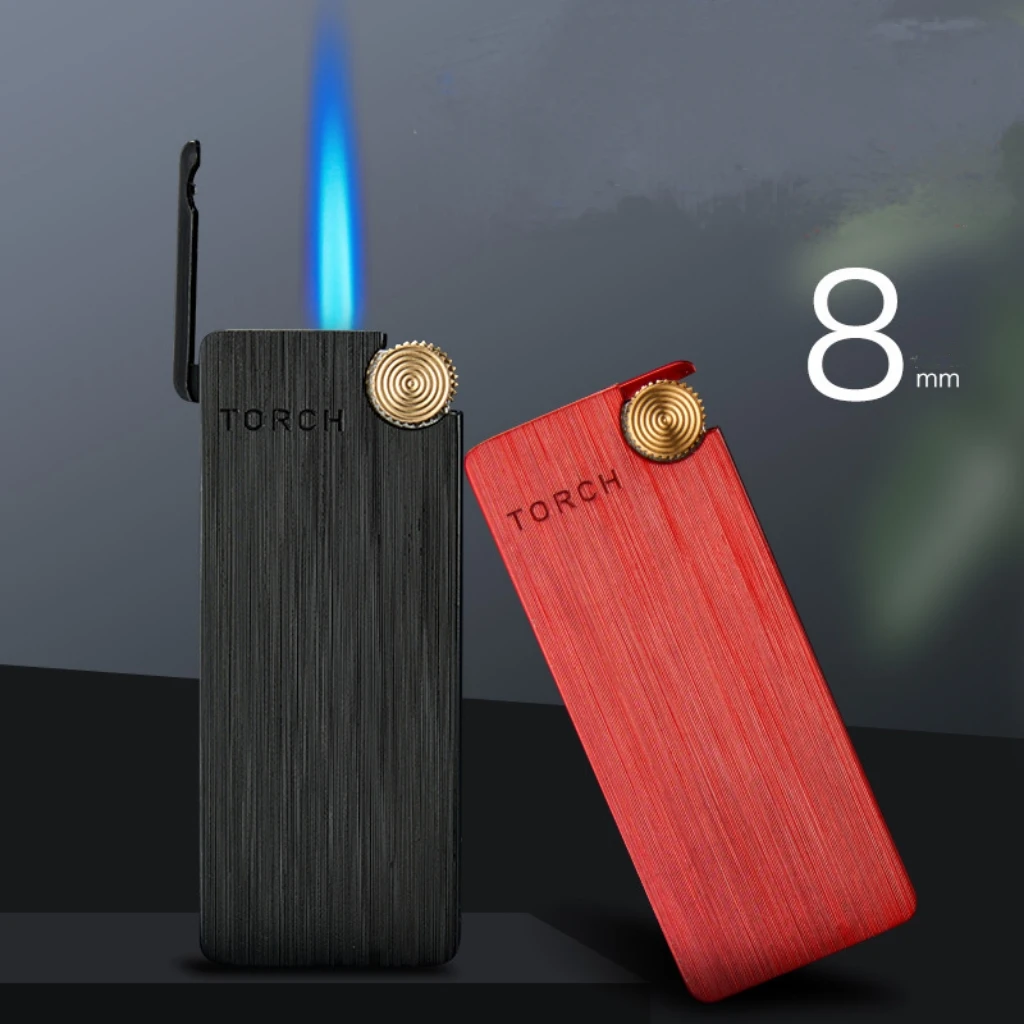 Wholesale Price Multiple Colors Cigar Lighter Windproof Blue Flame Torch Flint Butane Gas Lighter