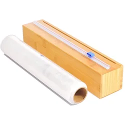 3 in 1 Wrap Dispenser with Cutter and Labels, Plastic Wrap, Aluminum Foil and Wax Paper Dispenser for Kitchen Drawer