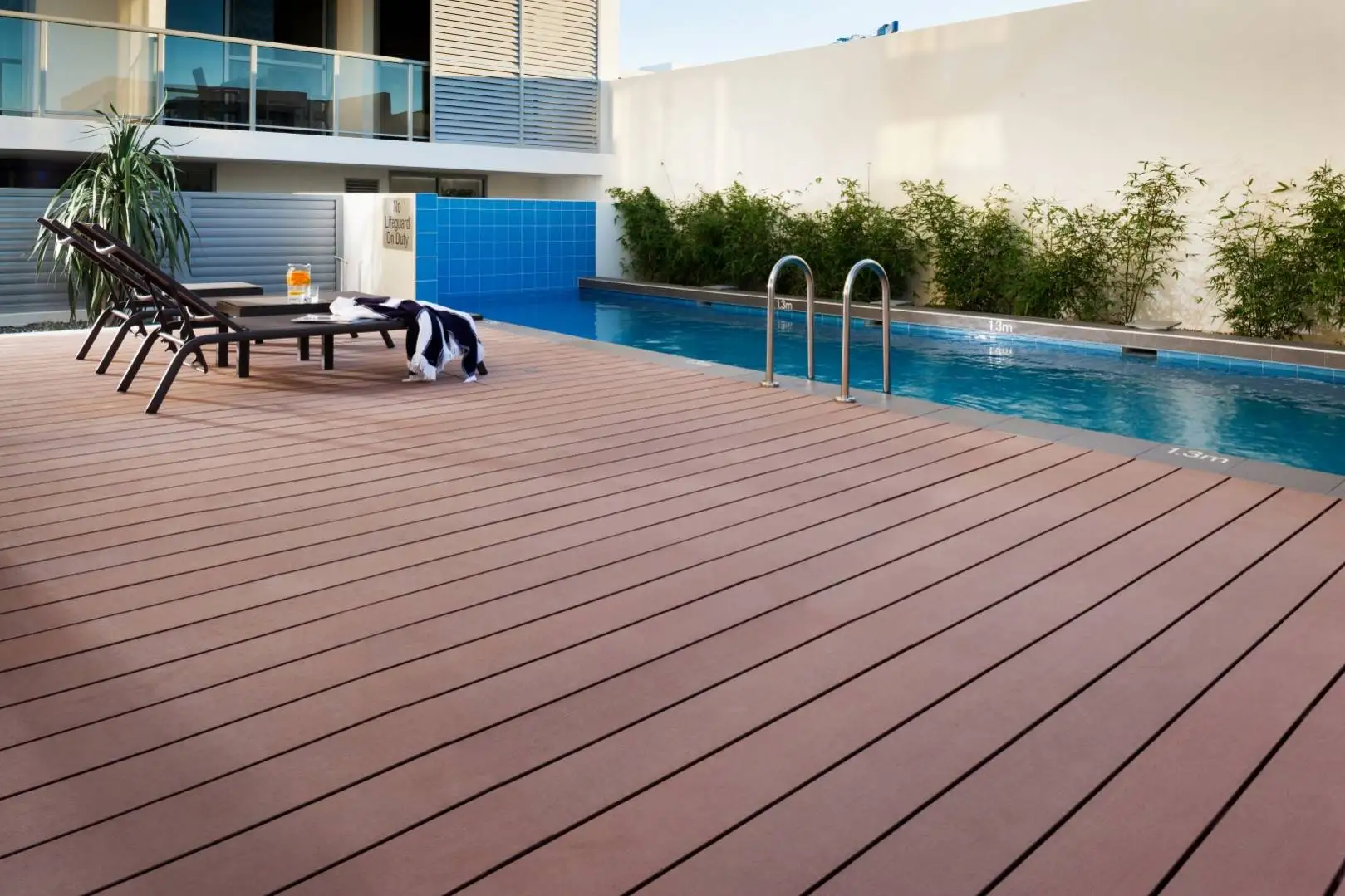 3d embossing co-extruded wpc decking outdoor wood plastic floor