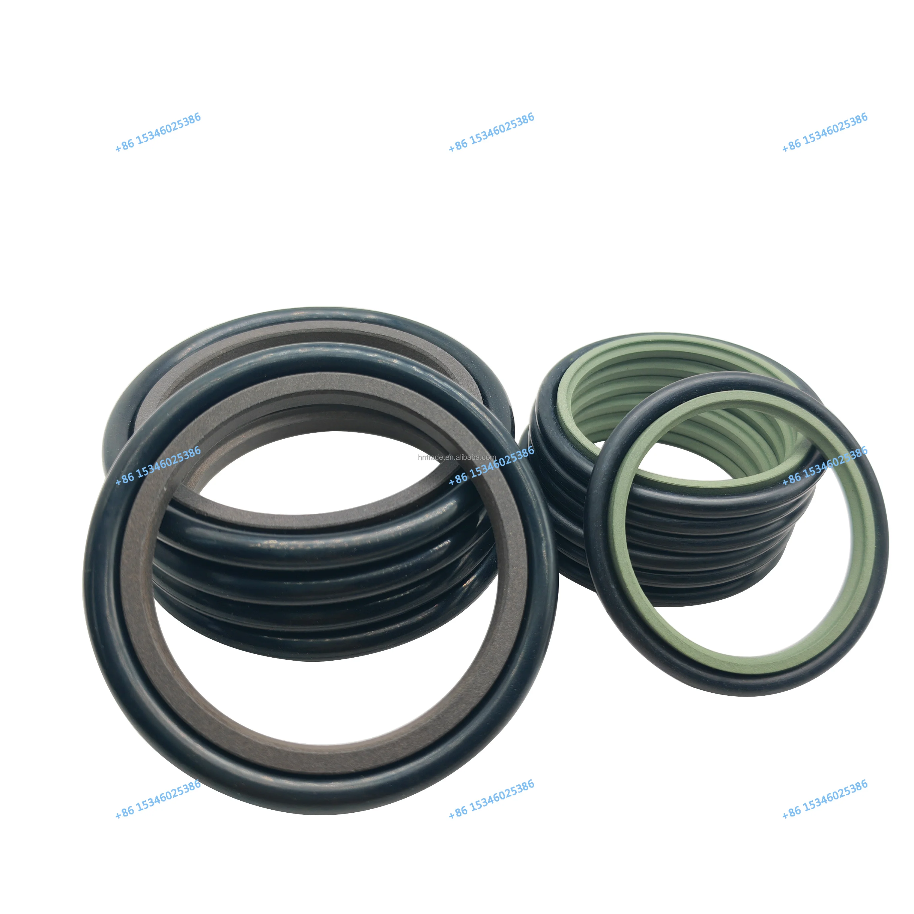 Hydraulic Cylinder Piston Rod STD OD Type NBR O-ring PTFE Filled Copper Powder Step Seal 25 * 35.7 * 4.2 Combination Seal
