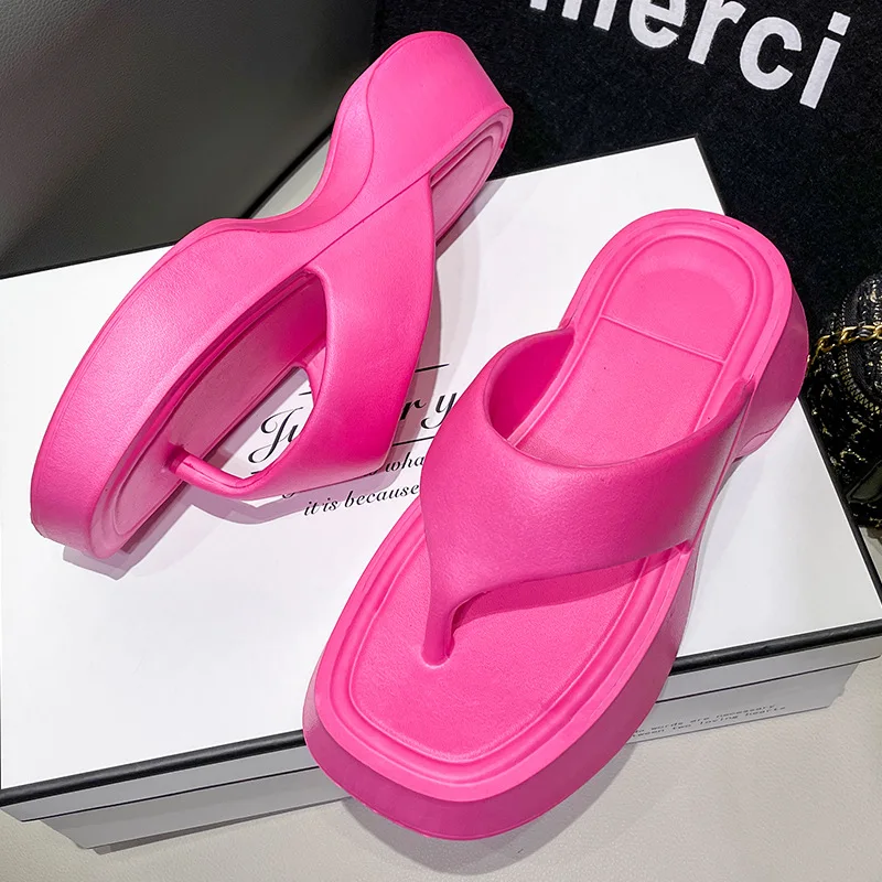 platform wedge flip-flops ladies shoes ladies flip flop slippers