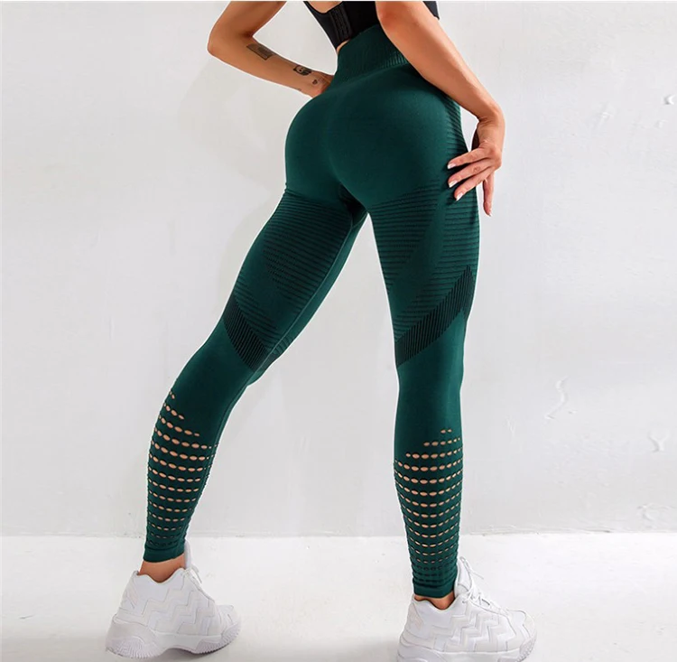 Custom Logo De Mujer Activewear Breathable High Waisted Push Up Seamless Gym Yoga Leggings For Women