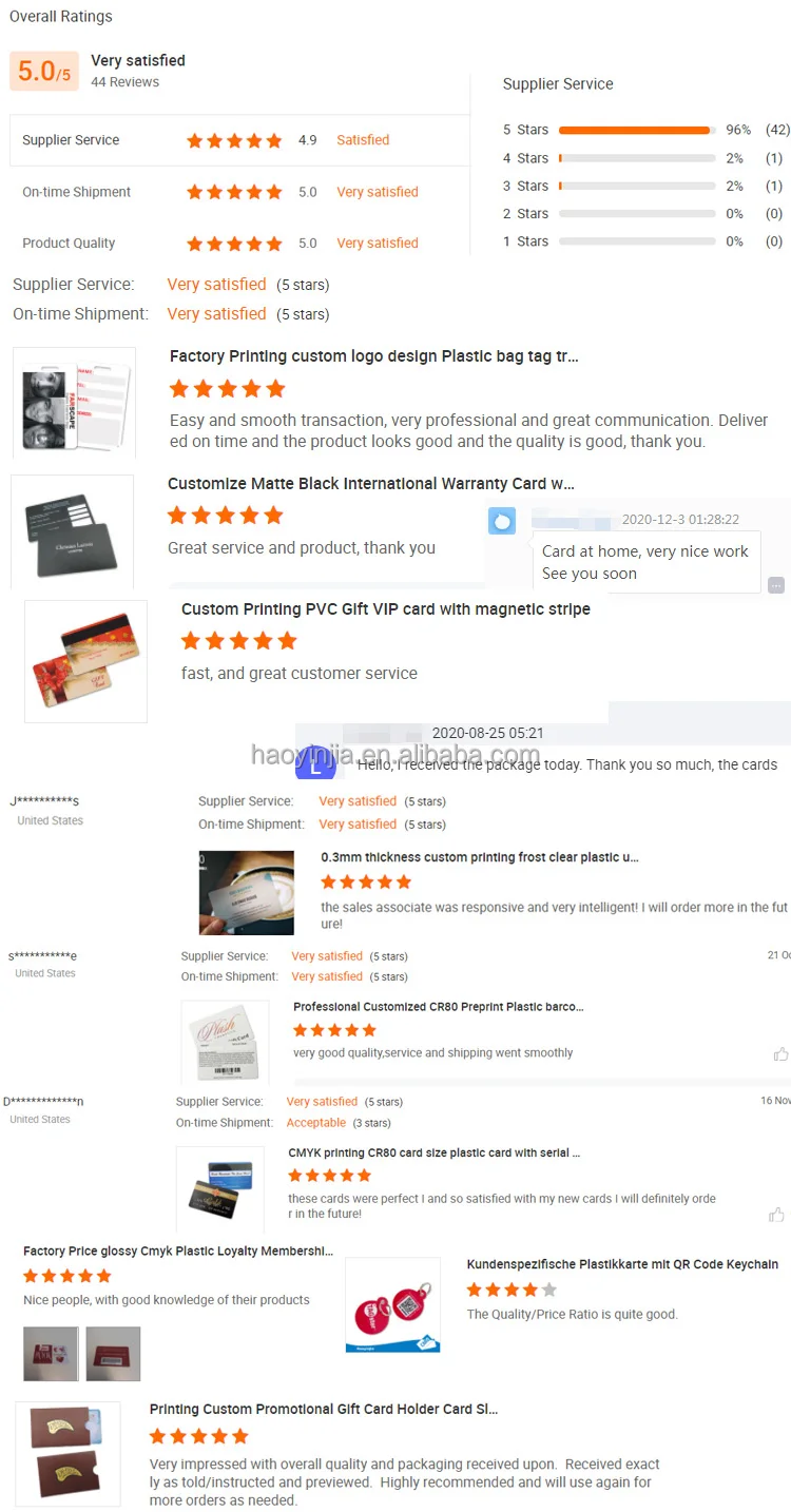 Custom magnetic stripe card glossy PVC plastic Membership Gift card printing