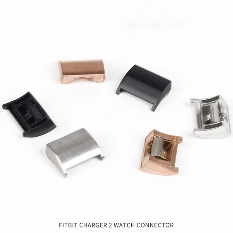 18mm 316L Stainless Steel Metal Watch Band Adapter Replacement for Fitbit Charge 2 Armband Strap Connector