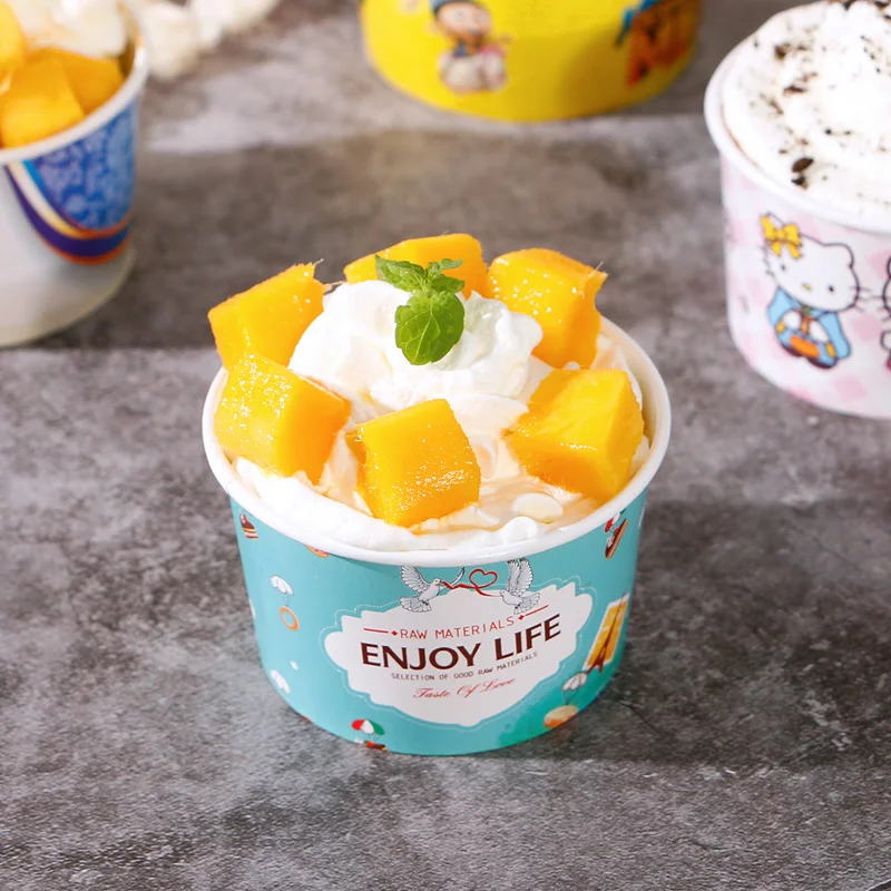 SenAng05 Multi Size In Stock Dispos Factory Custom Take Away Paper coffee Ice Cream Cone