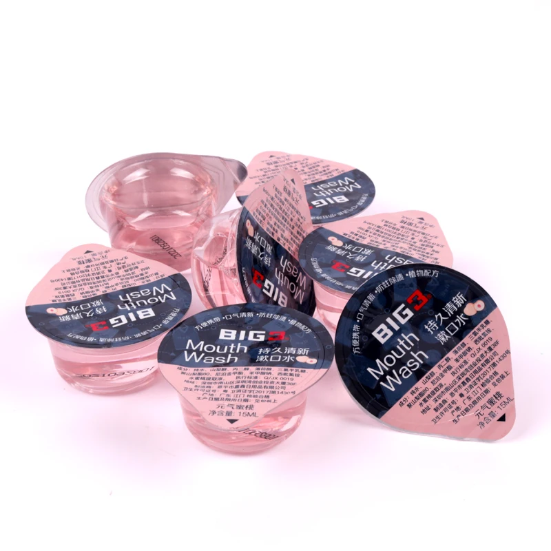 Source factory wholesale customized disposable portable jelly cup mouthwash