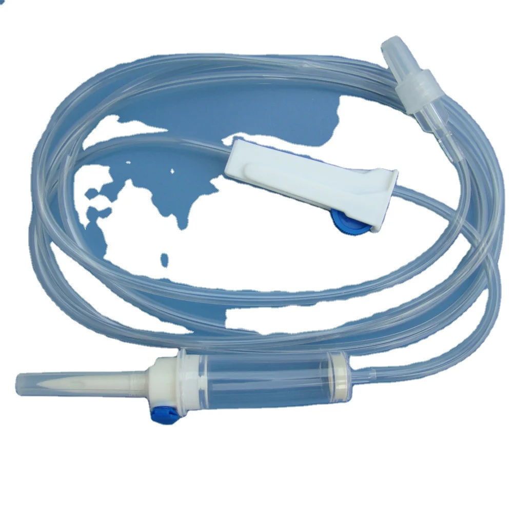 Disposable IV infusion set with air vent 60 drips 20 drips