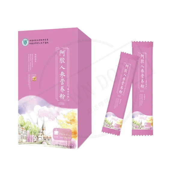 
Nourishing blood-donkey-hide gelatin ginseng nutrition powder solid drink 