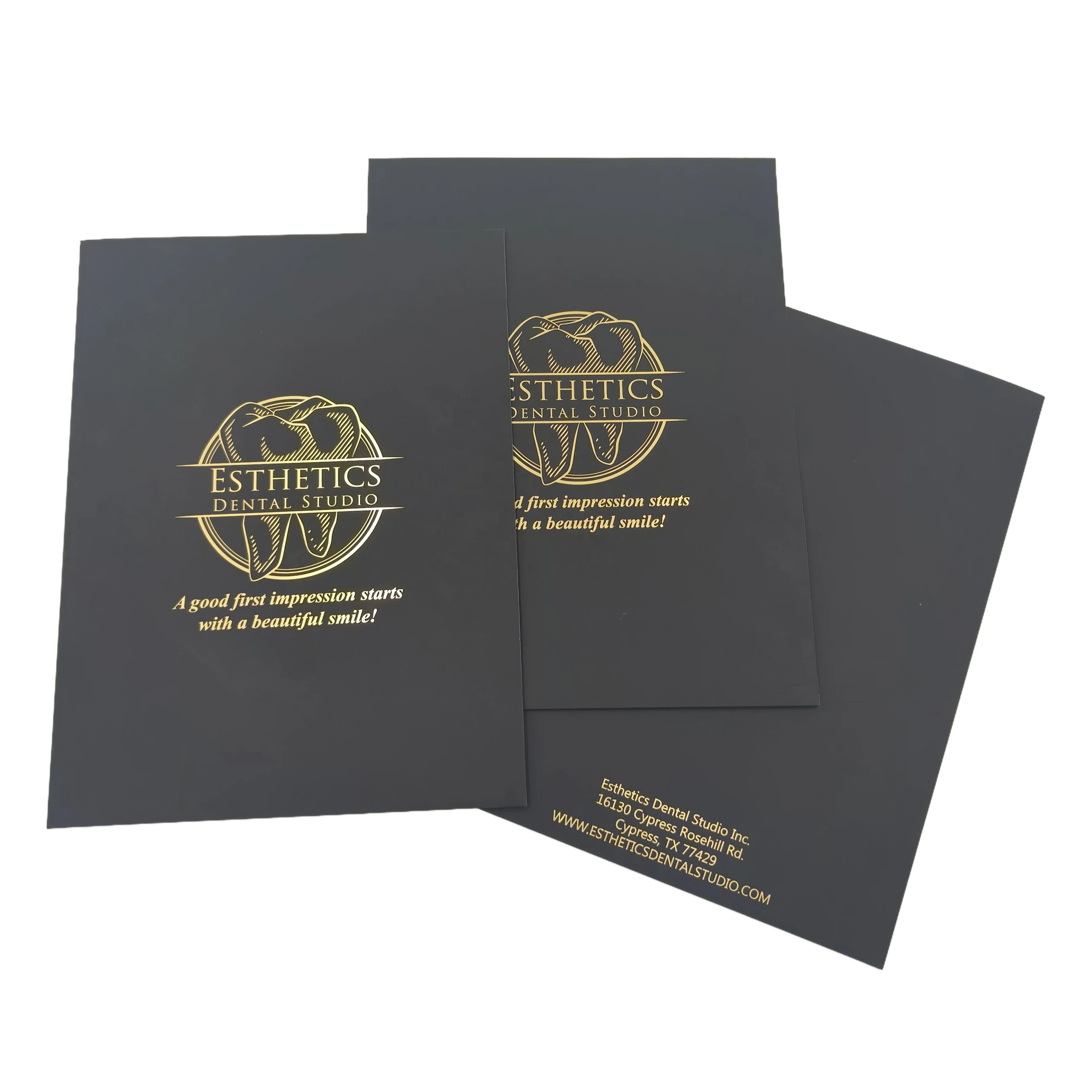 Custom 300g high quality presentation paper folder printing A4 file pockets folder