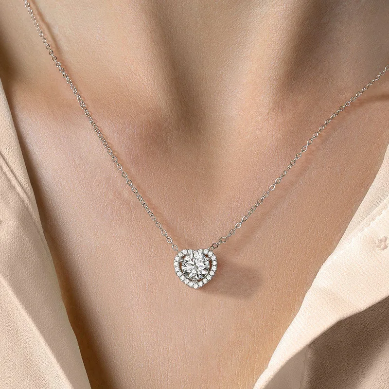 Luxury jewelry diamond moissinte set for women 925 sterling sliver for women wedding