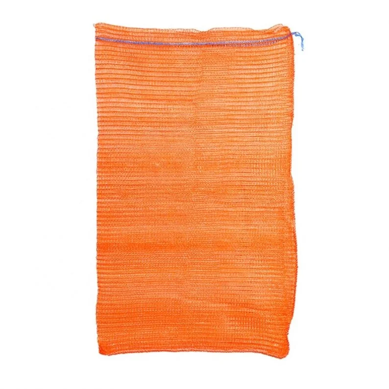 Custom Simple Plastic Drawstring PP Recycled Leno Mesh Bag for Fruit Vegetable Onion Potato Bag Net