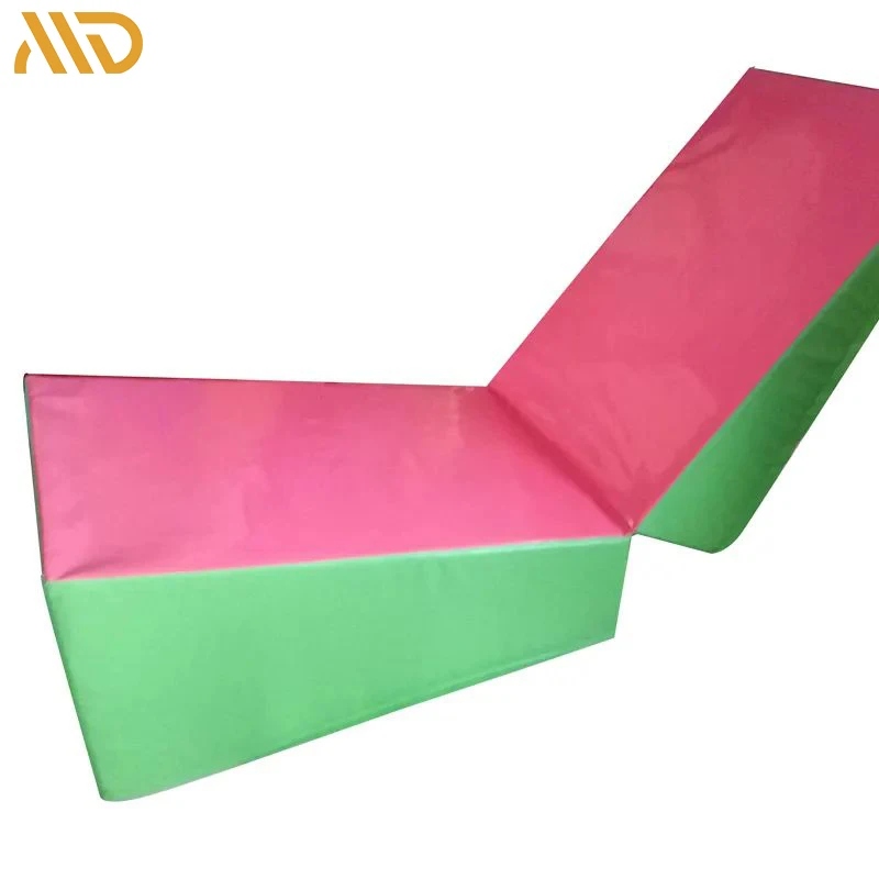 Folding Incline Mat Slope Cheese Gymnastics Gym Exercise Aerobics Tumbling Wedge