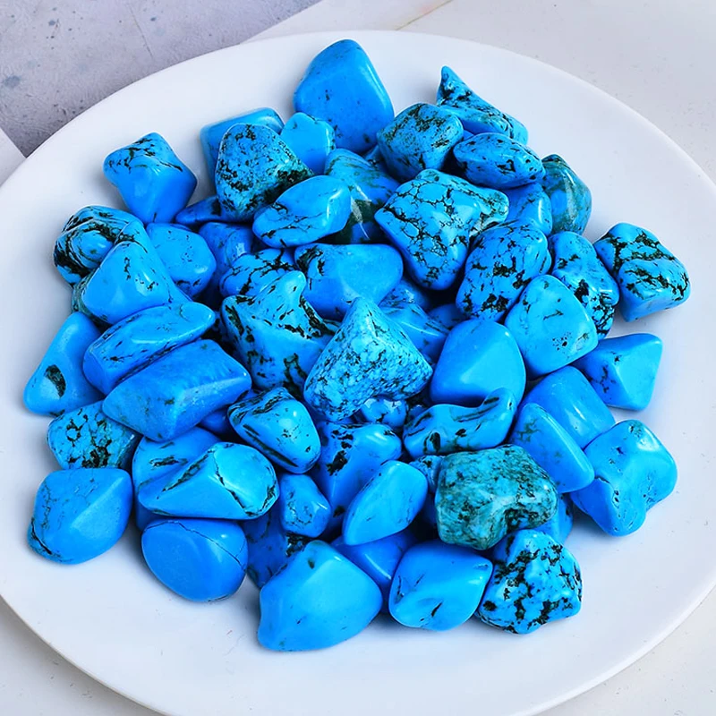 Wholesale 2-3cm Reiki Healing Tumbled Stones Crystal Blue Turquoise Gemstone Gravel