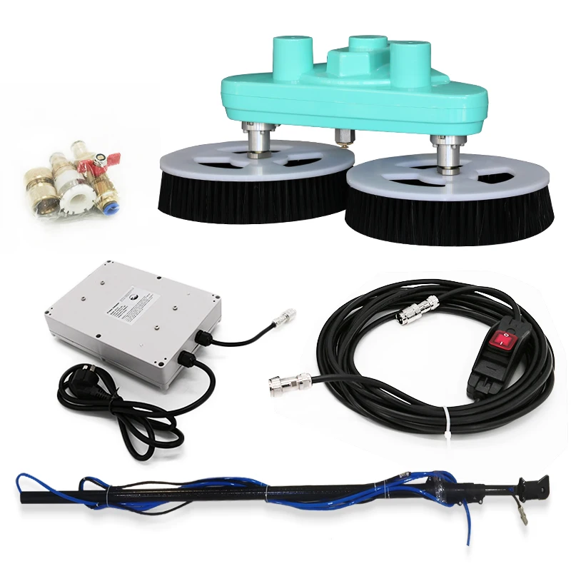 MULTIFIT Solar Panel Cleaning Brush with 7.5m Telescopic Pole Dual AC & DC Charging Mode for Rooftop Solar Systems