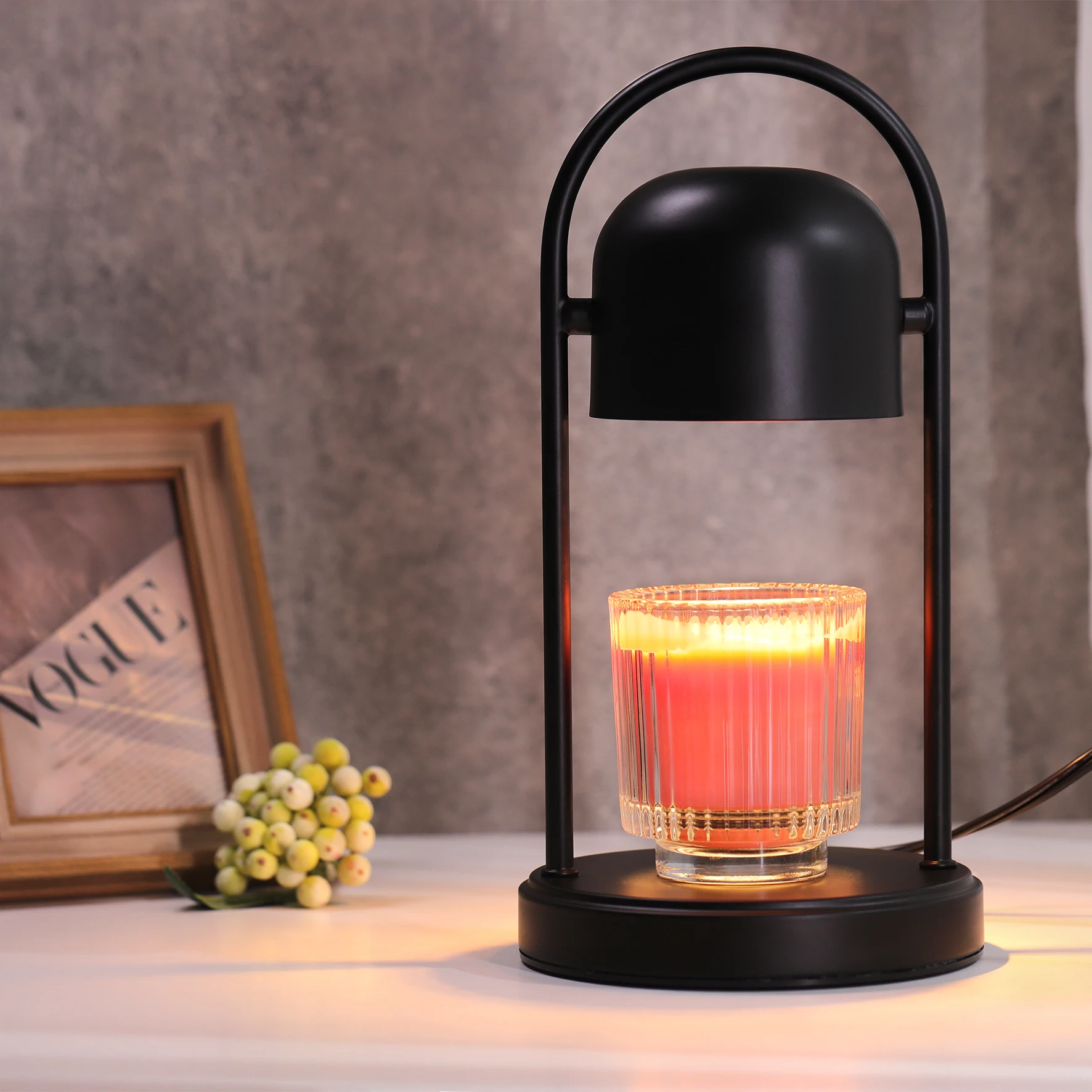 wholesale home decor dimmable fragrance lamp smokeless electric adjustable temperature switch candle warmer lamp with timer