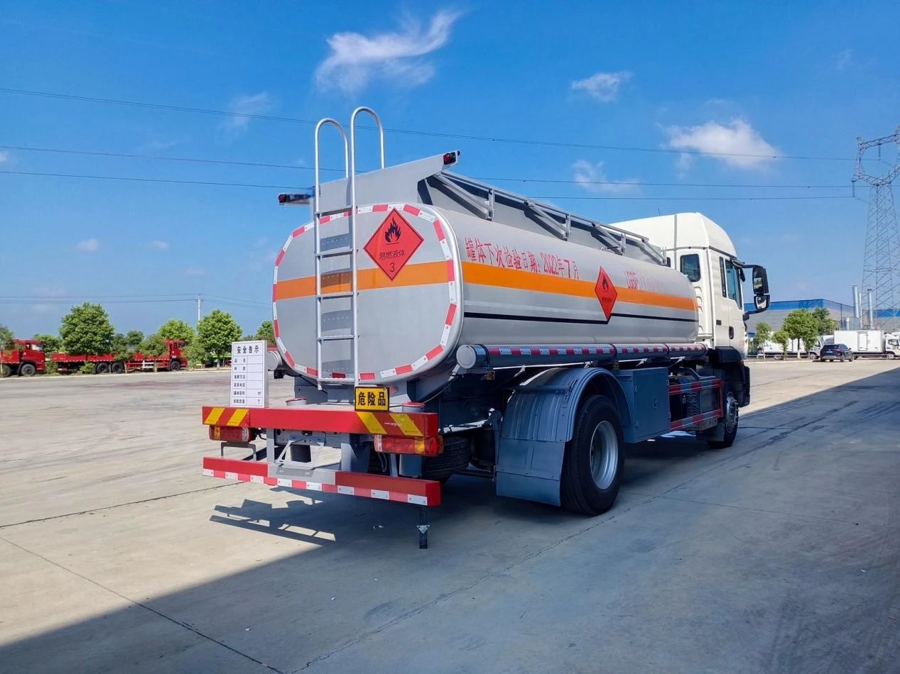 Dongfeng 9.9m3 tank truck oil fuel tank tanker semi trailer corrosive liquid transport vehicle