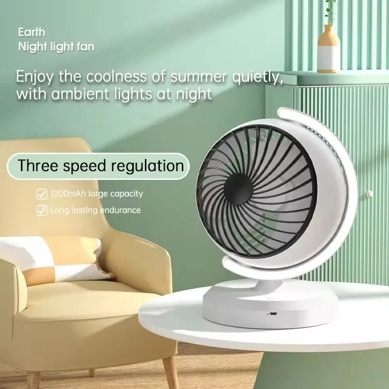 New Desktop Fan Suitable For Office And Home Usb Fans Usb Night Light Fan