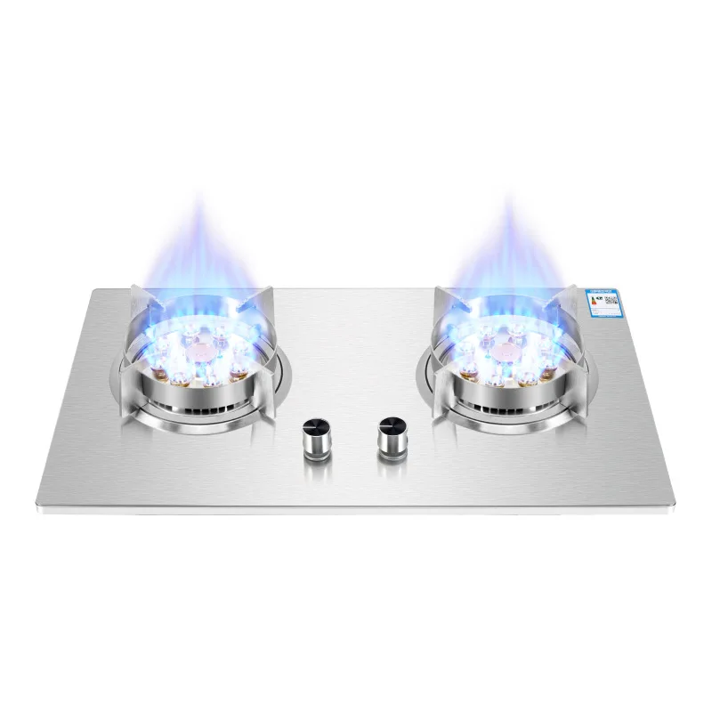 LPG NG Nine Chamber Household Portable Gas Cooker Stove Prices Stainless Steel Fierce Fire Range Platform Inlay Dual Purpose