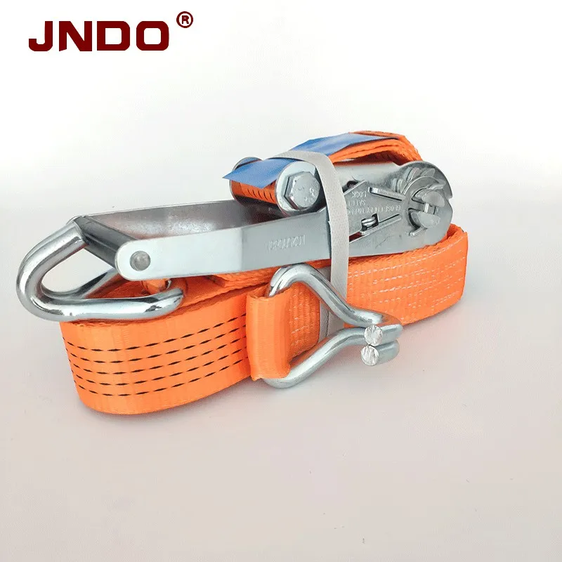 50mm 5ton High Strength Ratchet Tie Down Strap With Double J Hook