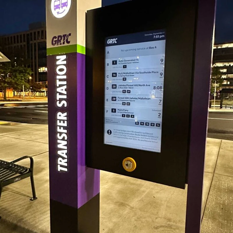 E ink display manufacturer Display LCD Screen Kiosk Outdoor Bus Advertise Display