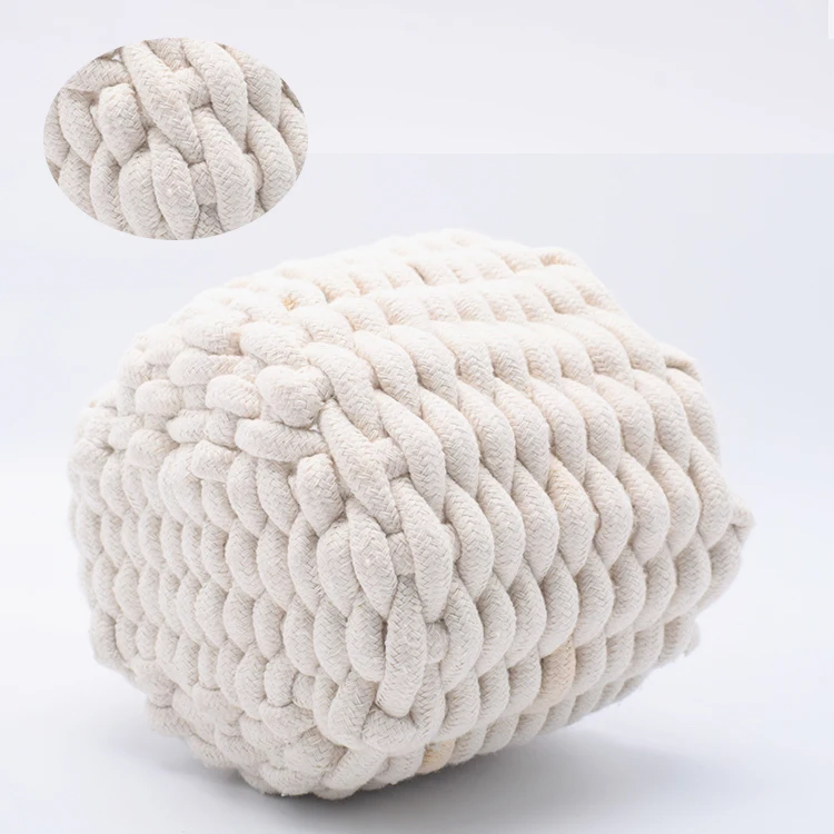 Factory Wholesale Cute Home Large Woven Round Cotton Rope Storage Basket Toys Accessories cotton rope storage basket
