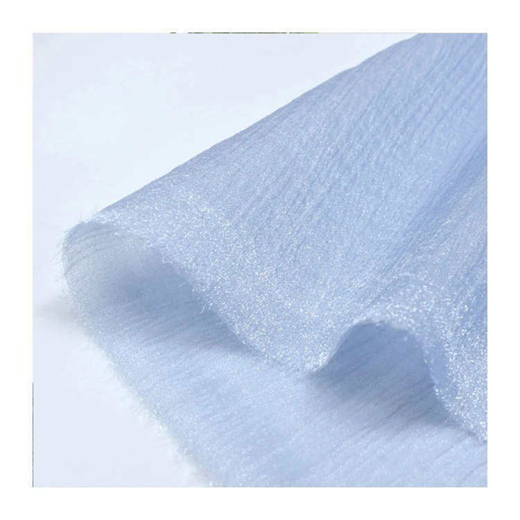 Новейшая оптовая продажа, белая Цветочная вышивка, чистая плиссированная жесткая блестящая Мерцающая Ткань из органзы магического цвета для рубашек