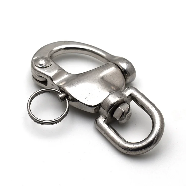 Popular high quality stainless steel swivel eye snap shackle for rigging hardware