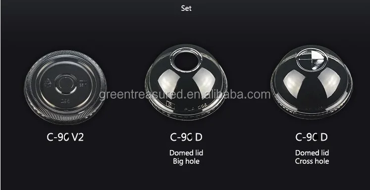 Green Treasure 20 oz 24 oz wholesale printed 6 oz 12 oz 16 oz small boba coffee clear pet custom logo disposable plastic cups