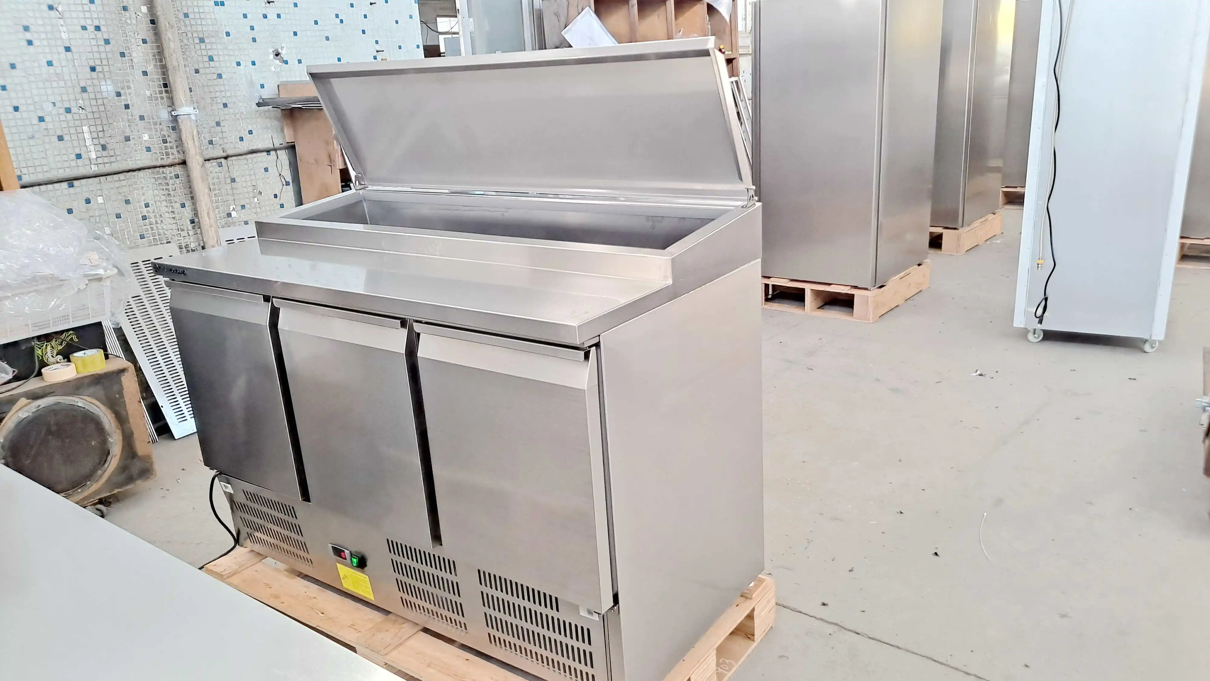 TT-BC280D-2 Commercial Restaurant Kitchen Prep Table Refrigerator