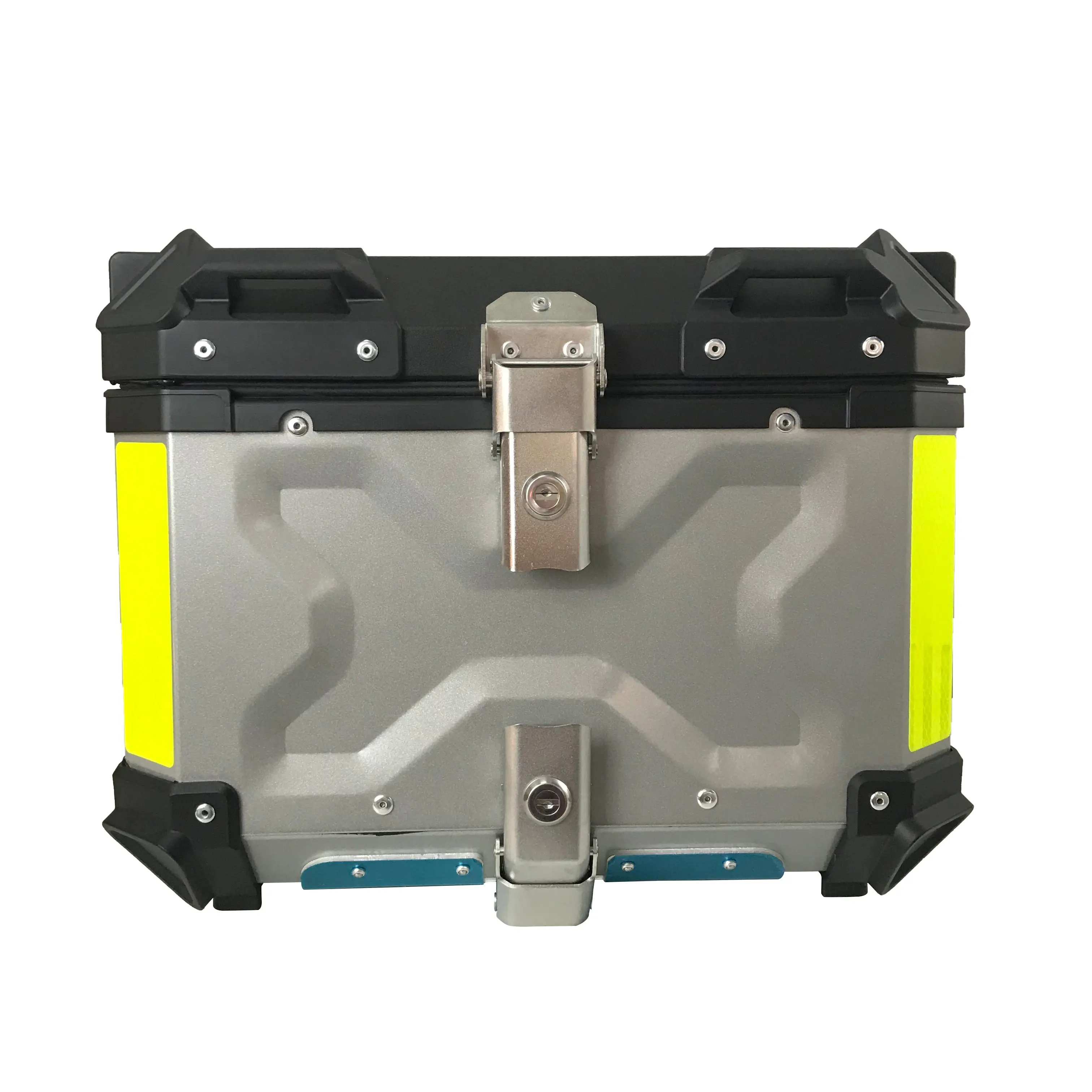 Top selling Custom livraison back rest hard scooter motorbike food delivery box top case aluminium alloy box helmet