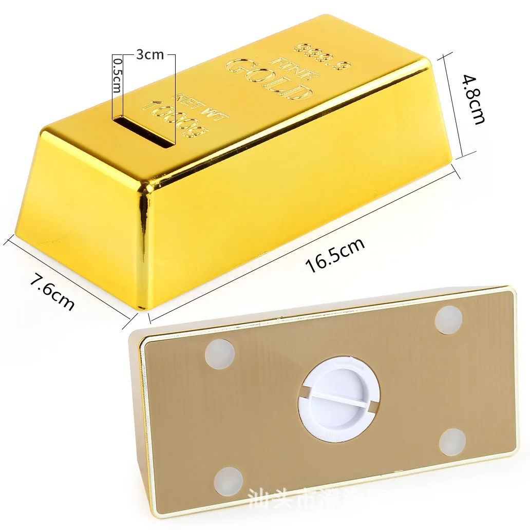 New Product Hot Selling Halloween Pirate Party Faux Durable Abs Artificial Gold Bars For Stage Decoration