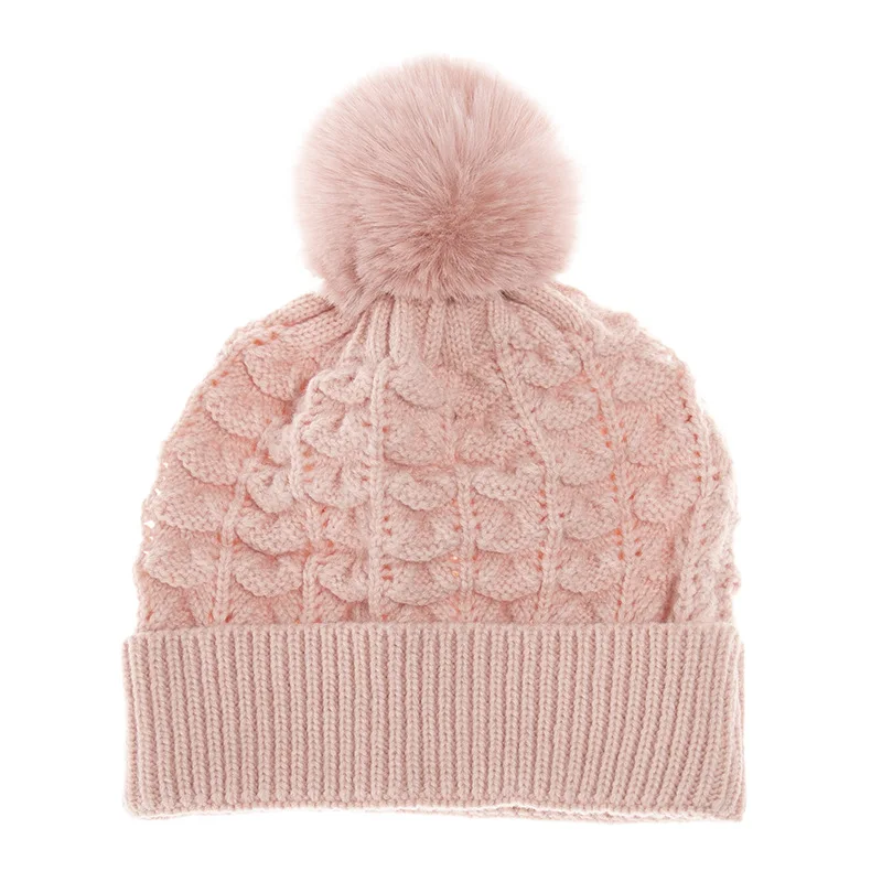 2021 new winter hat chape de inverno female Fashion thin chenille soft knit jacquard hat with fur pom