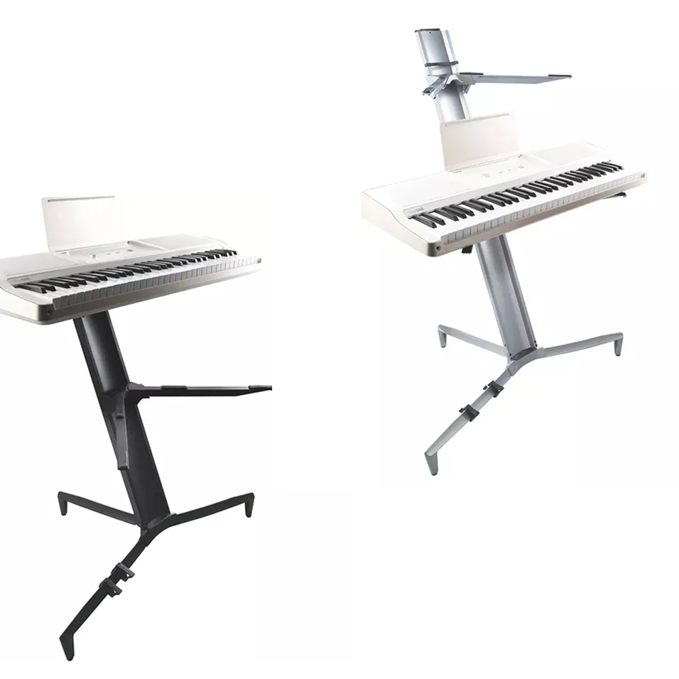 Hight Adjustable Aluminium Double Electronic Piano Keyboard Stand Wholesale Portable Keyboard Stand