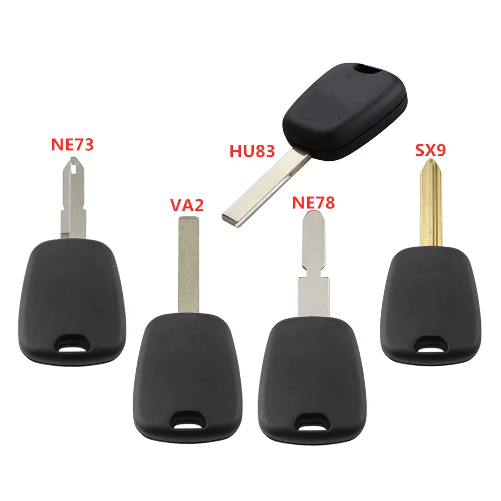 Transponder Car Key Shell For Peugeot 106 107 307 207 306 406 For Citroen C2 C3 C4 SX9 NE73 VA2 HCA NE78 Fob Case