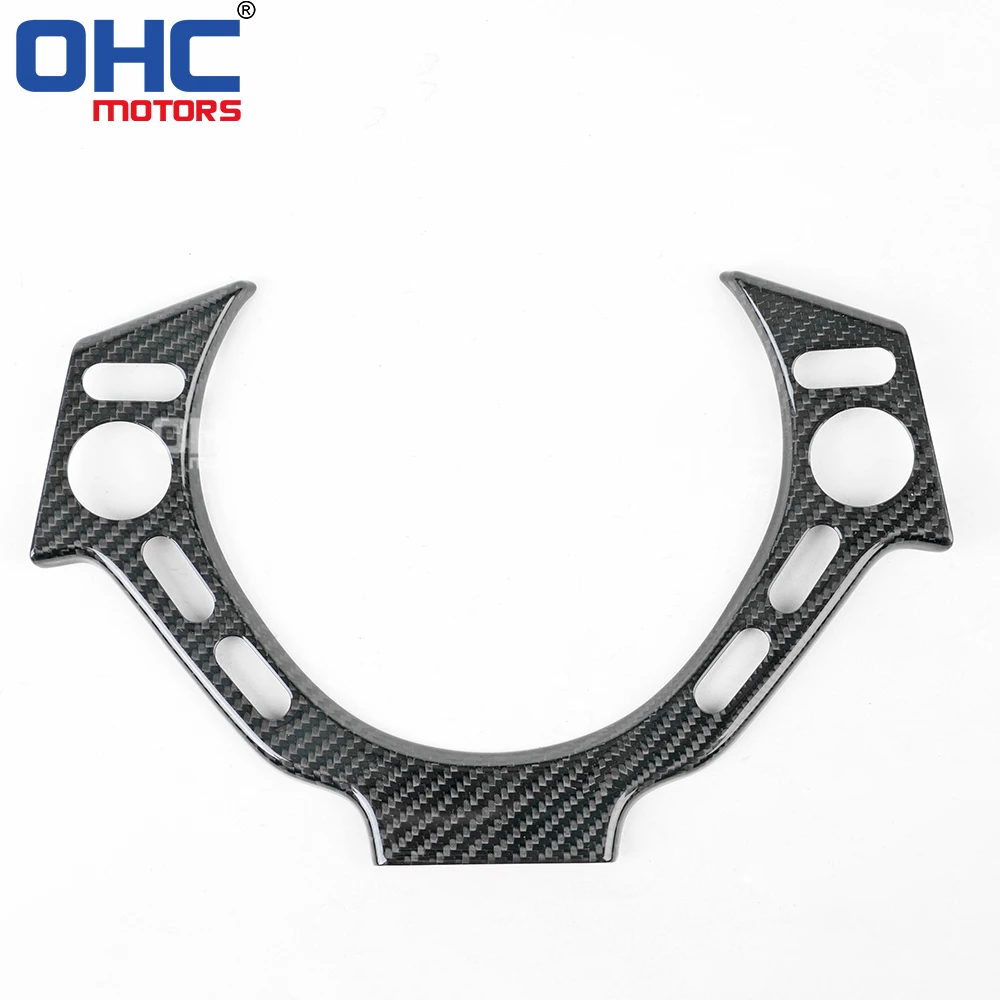 R35 Carbon Fiber Steering Wheel Parts For Nissan GTR r35 r 35 Exhaust 2009 2011 2016 Button Switches Switch Trim Cover